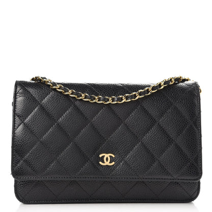 Chanel Caviar Quilted Wallet On Chain WOC Black 1 of 12