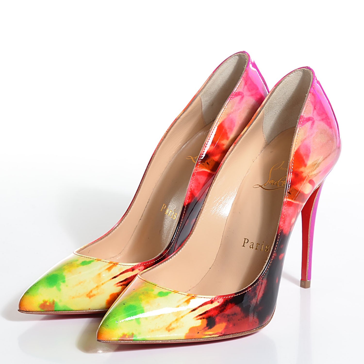 Christian Louboutin CHRISTIAN LOUBOUTIN Patent So Kate Tie and Dye 120 Pumps 35.5 Multicolor 3 of 7