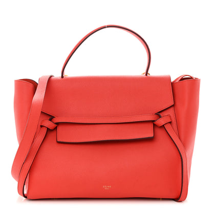 Celine Grained Calfskin Mini Belt Bag Coral Orange 1 of 10