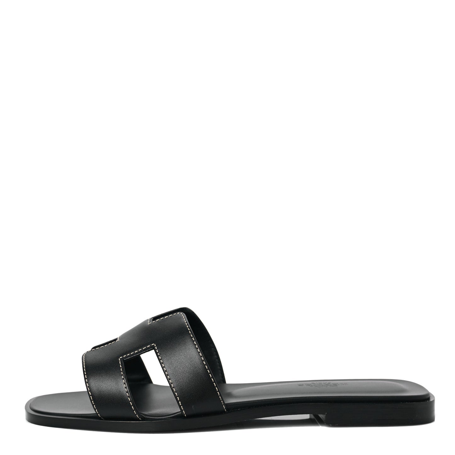 Box Calfskin Oran Sandals 37 Black