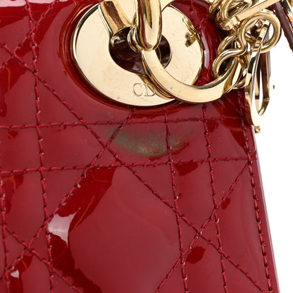 Christian Dior Patent Cannage Mini Lady Dior Red 14 of 14