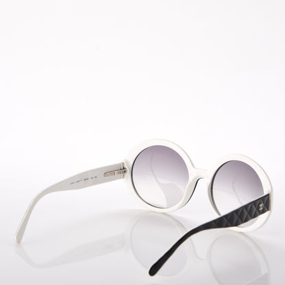 Chanel Quilted CC Mod Sunglasses 5120 Black White 4 of 7