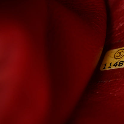 Chanel Lambskin Quilted Timeless Clutch Red 7 of 9