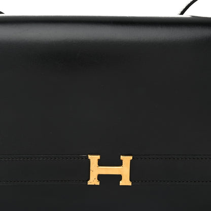 Hermes Box Annie Clutch Shoulder Bag Black 8 of 13