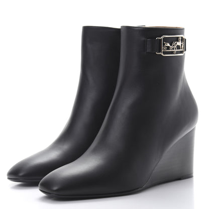 Hermes Calfskin Andrene Ankle Boots 39 Black 3 of 8