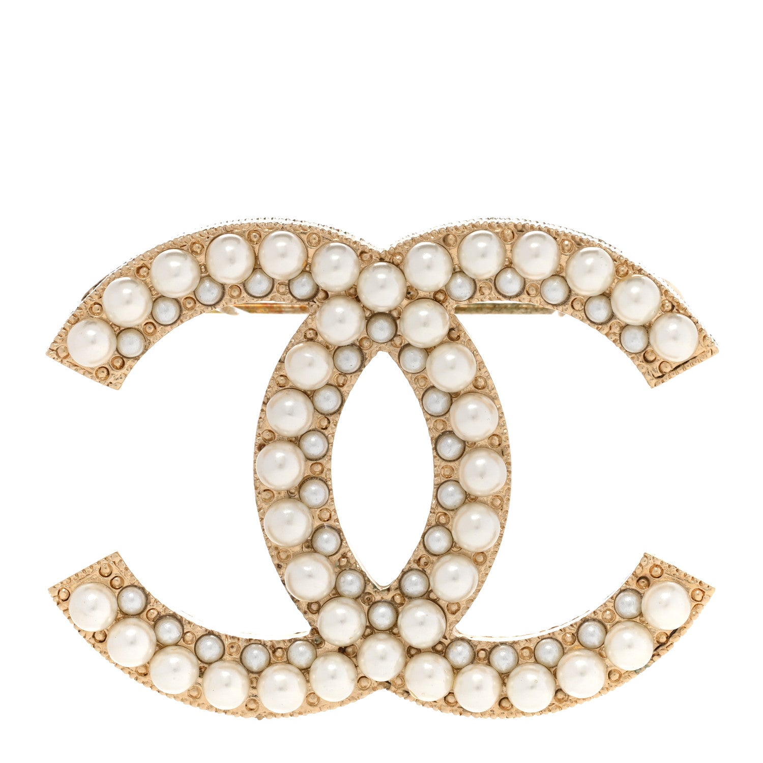Chanel Pearl CC Brooch Gold 1 of 6