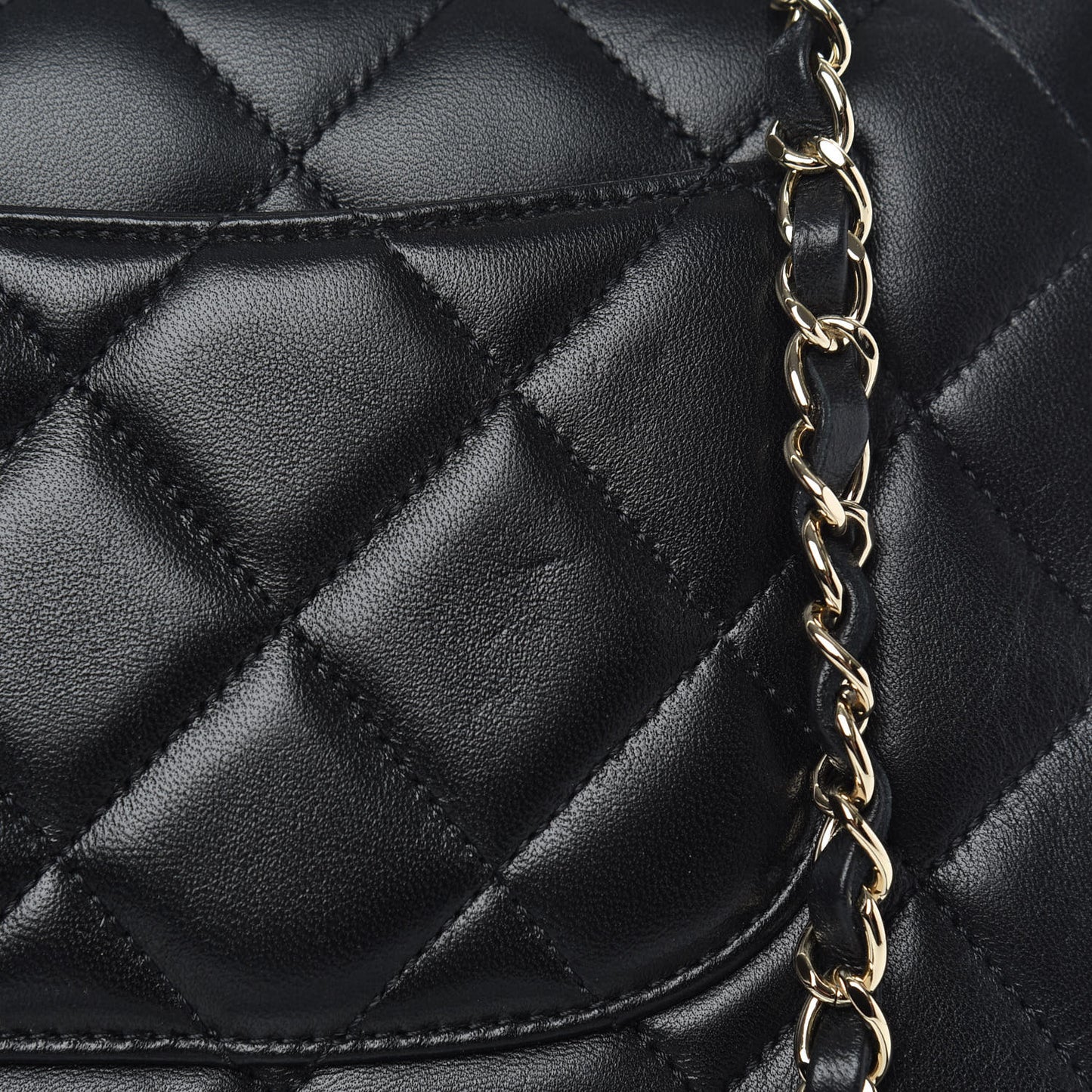 Lambskin Quilted Small Trendy CC Dual Handle Flap Bag Black