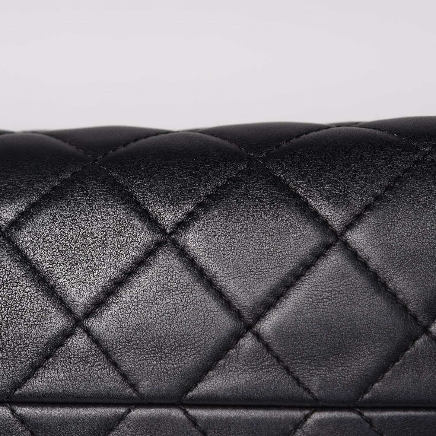 Calfskin Quilted Small Shopping In Chains Tote Black