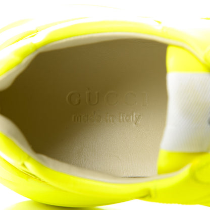 Gucci Calfskin Mens Rhyton Sneakers 10.5 Yellow Fluo 8 of 9
