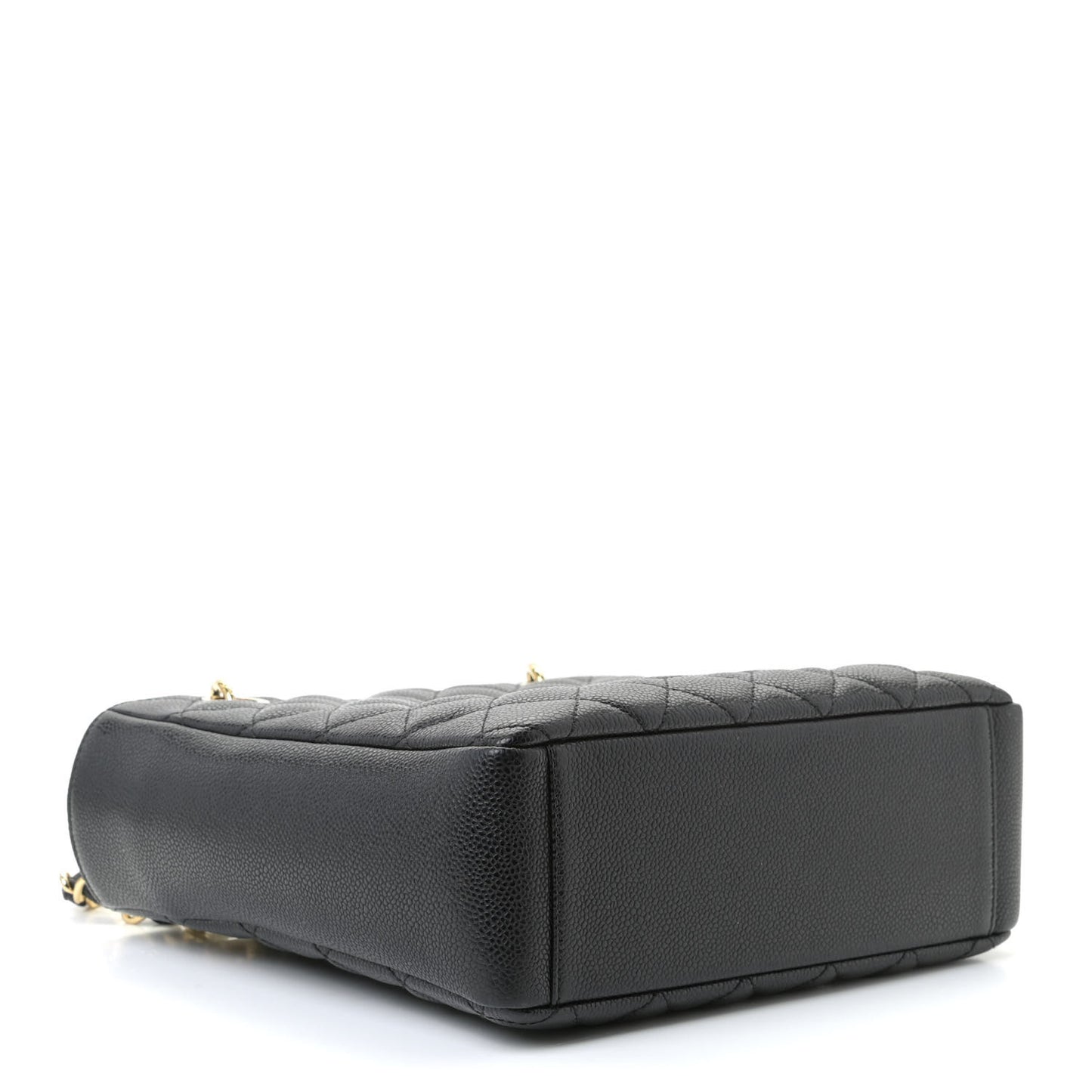 Caviar Quilted Petit Shopping Tote PST Black