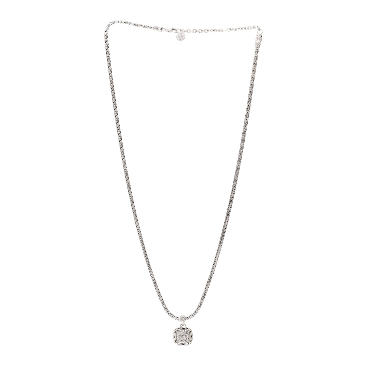 Sterling Silver Diamond Classic Chain Pendant Necklace