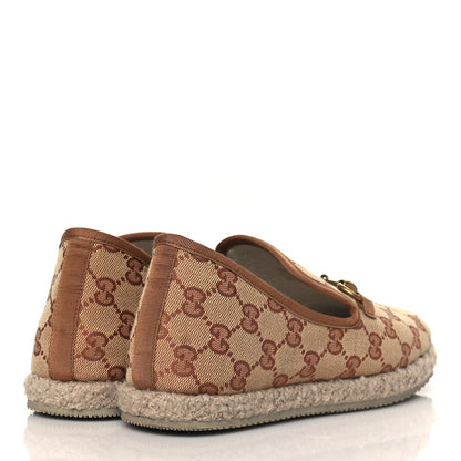 Gucci GG Monogram Womens Fria Horsebit Loafers 36.5 Beige Ruggine 4 of 9