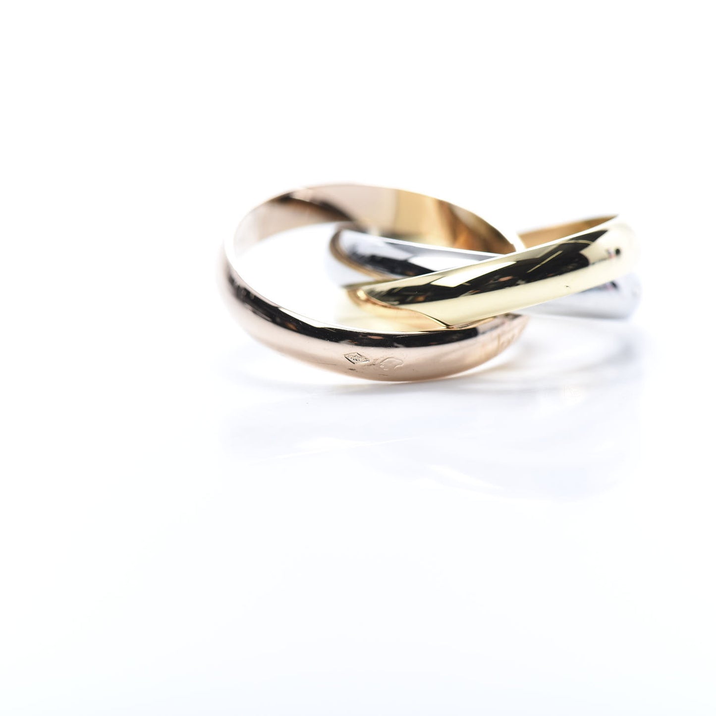 18K Pink Yellow White Gold Classic Les Must De Trinity Ring 52 6