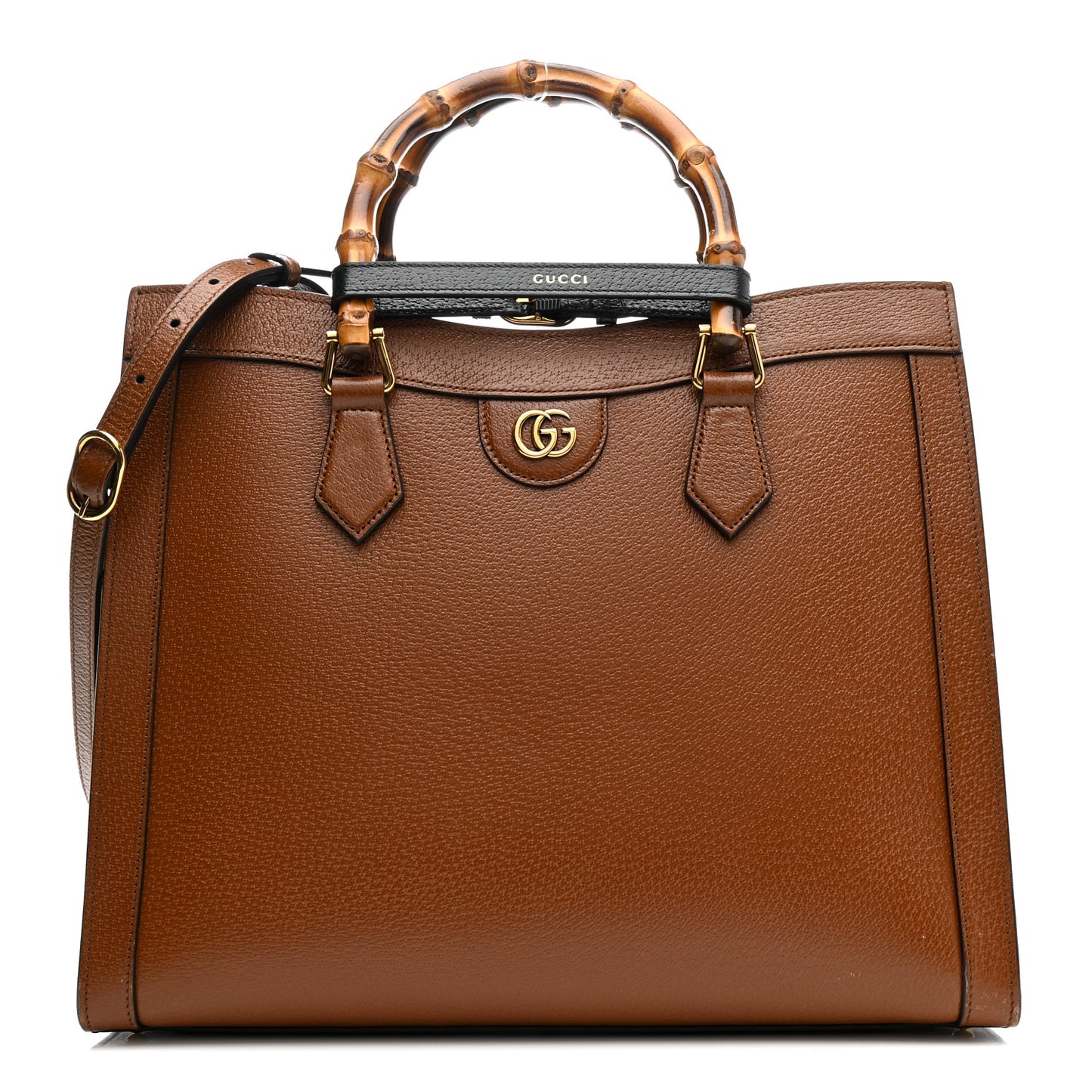Textured Dollar Calfskin Large Diana Tote Bag Cuir Black