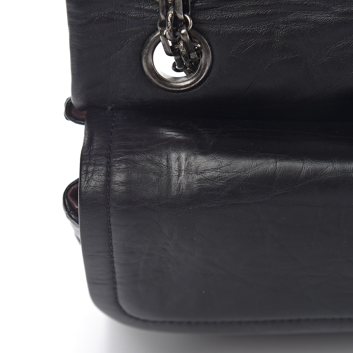 Aged Calfskin Quilted 2.55 Reissue 225 Flap Black