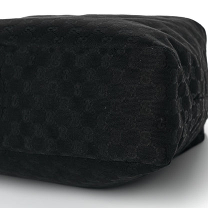 Gucci Monogram Large Zebra Horsebit Chain Hobo Black 9 of 10