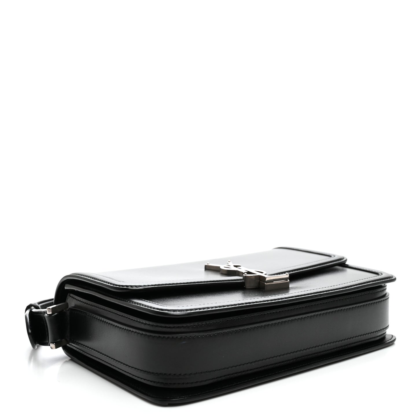 Box Calfskin Monogram Medium Solferino Satchel Black