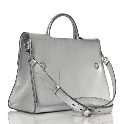 Christian Dior Metallic Goatskin Medium Diorever Flap Silver 3 of 16