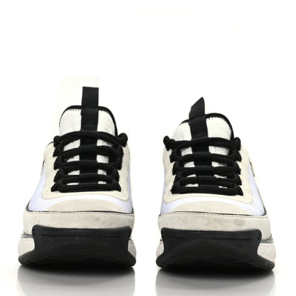 Chanel Velvet Calfskin Mixed Fibers CC Sneakers 38 White Black 2 of 10