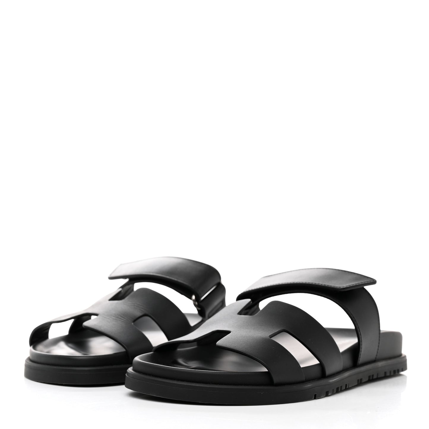 Calfskin Womens Chypre Sandals 36.5 Black