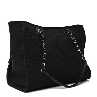 Chanel Mixed Fibers Small Deauville Tote Black 4 of 11