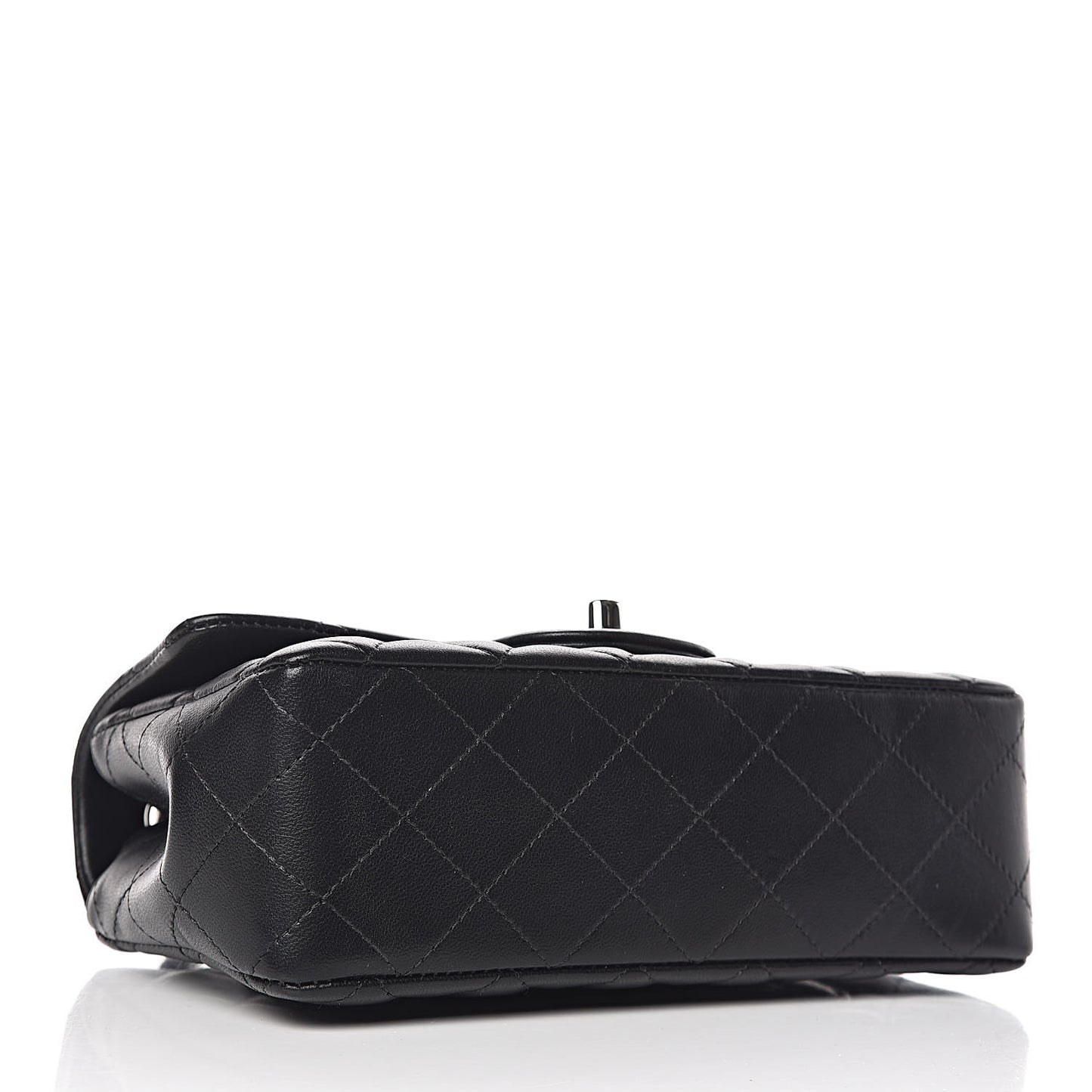 Lambskin Quilted Mini Rectangular Flap Black