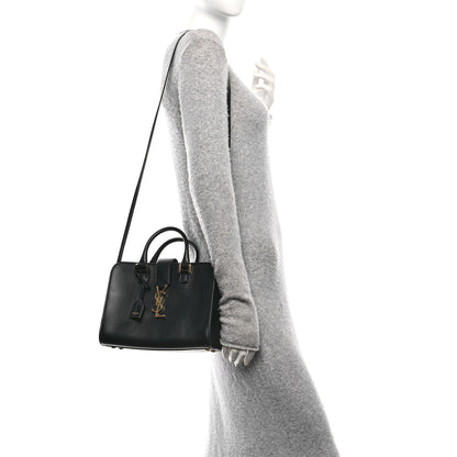 Saint Laurent Calfskin Monogram Baby Cabas Black 2 of 10