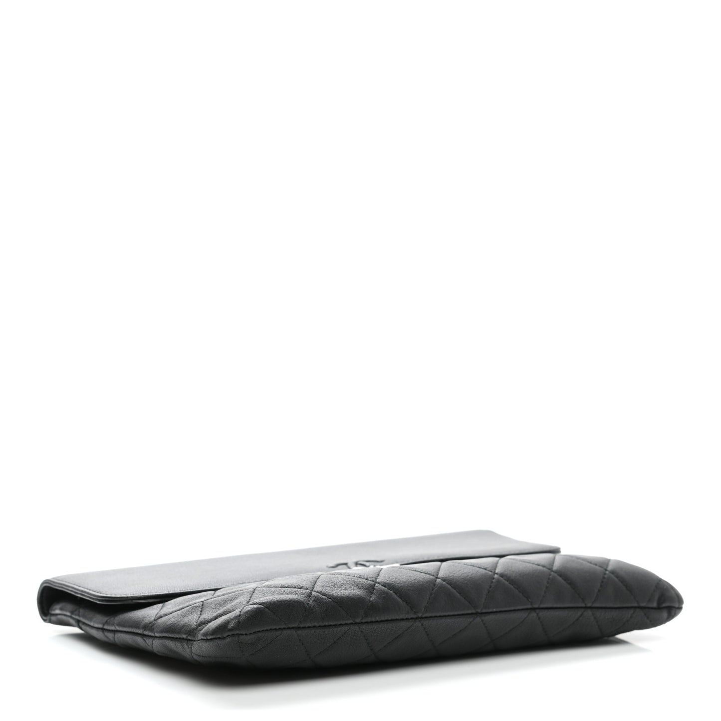 Goatskin Quilted CC Box Pouch Black
