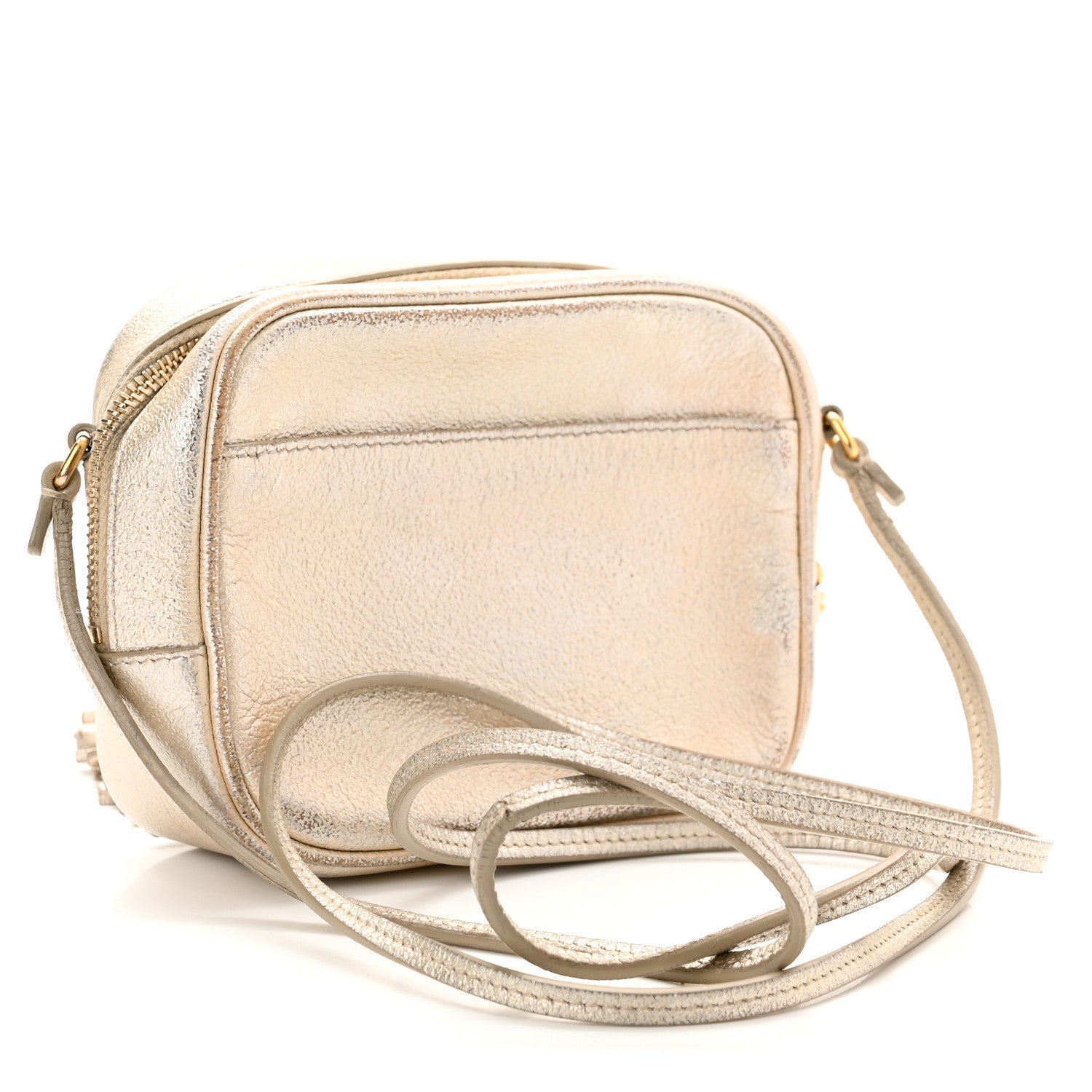 Saint Laurent Metallic Calfskin Monogram Blogger Bag Gold 3 of 13