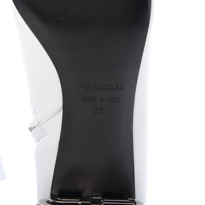 Balenciaga Shiny Sheepskin Typo Ankle Booties 39 White 7 of 11