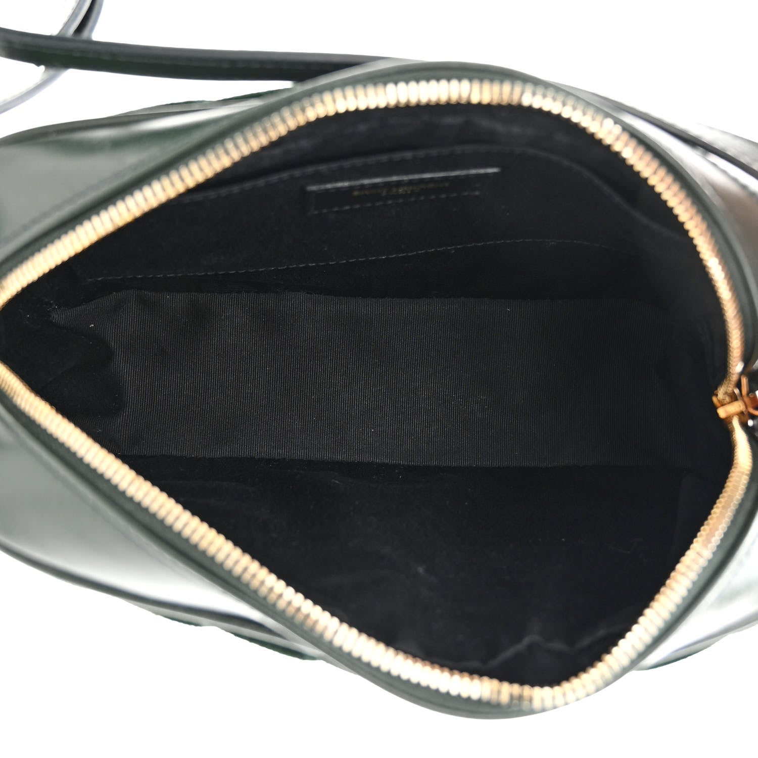 Saint Laurent Suede Calfskin Monogram Lou Camera Bag Vert Fonce 5 of 11