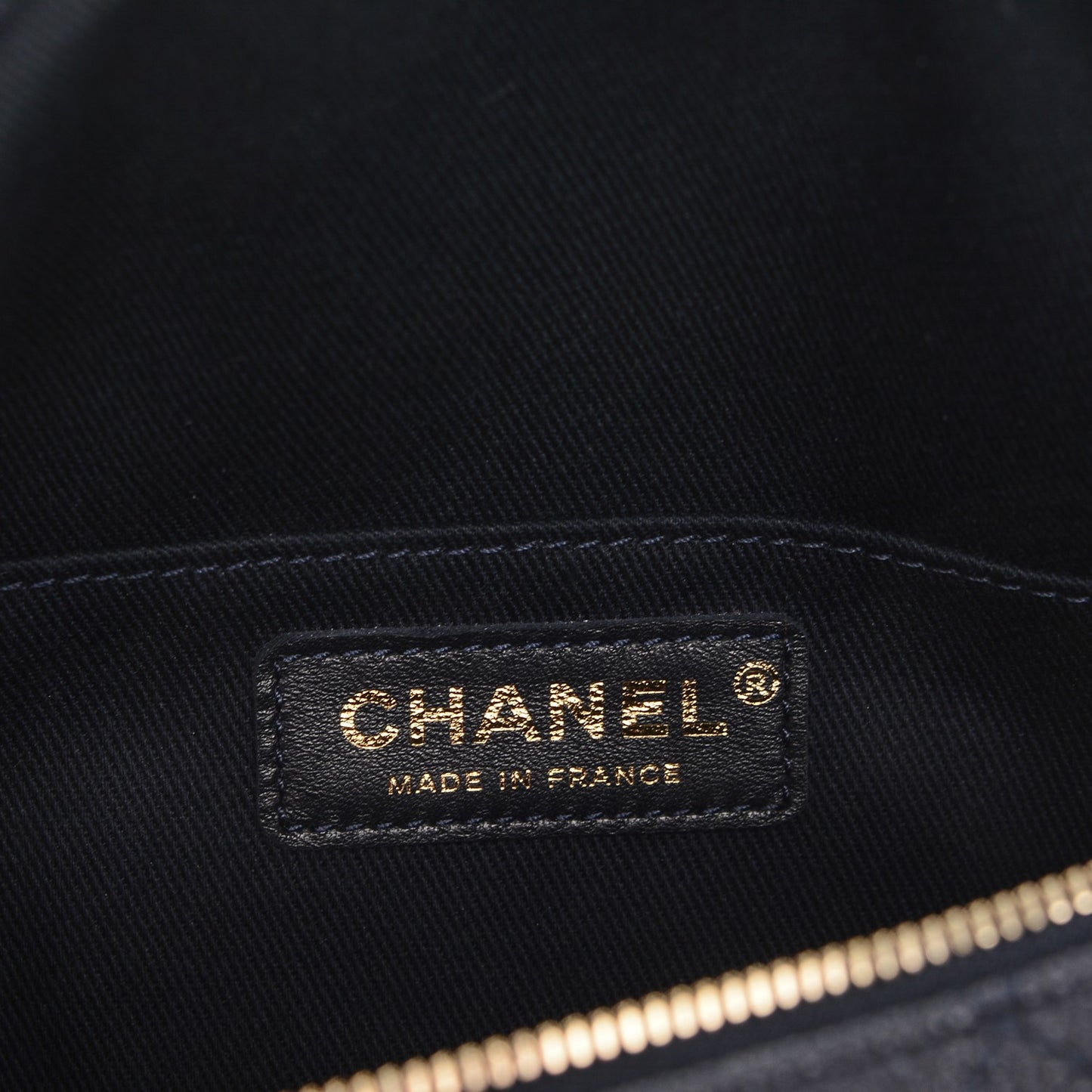 Caviar Quilted Zip and Carry Waist Bag Fanny Pack Navy Blue