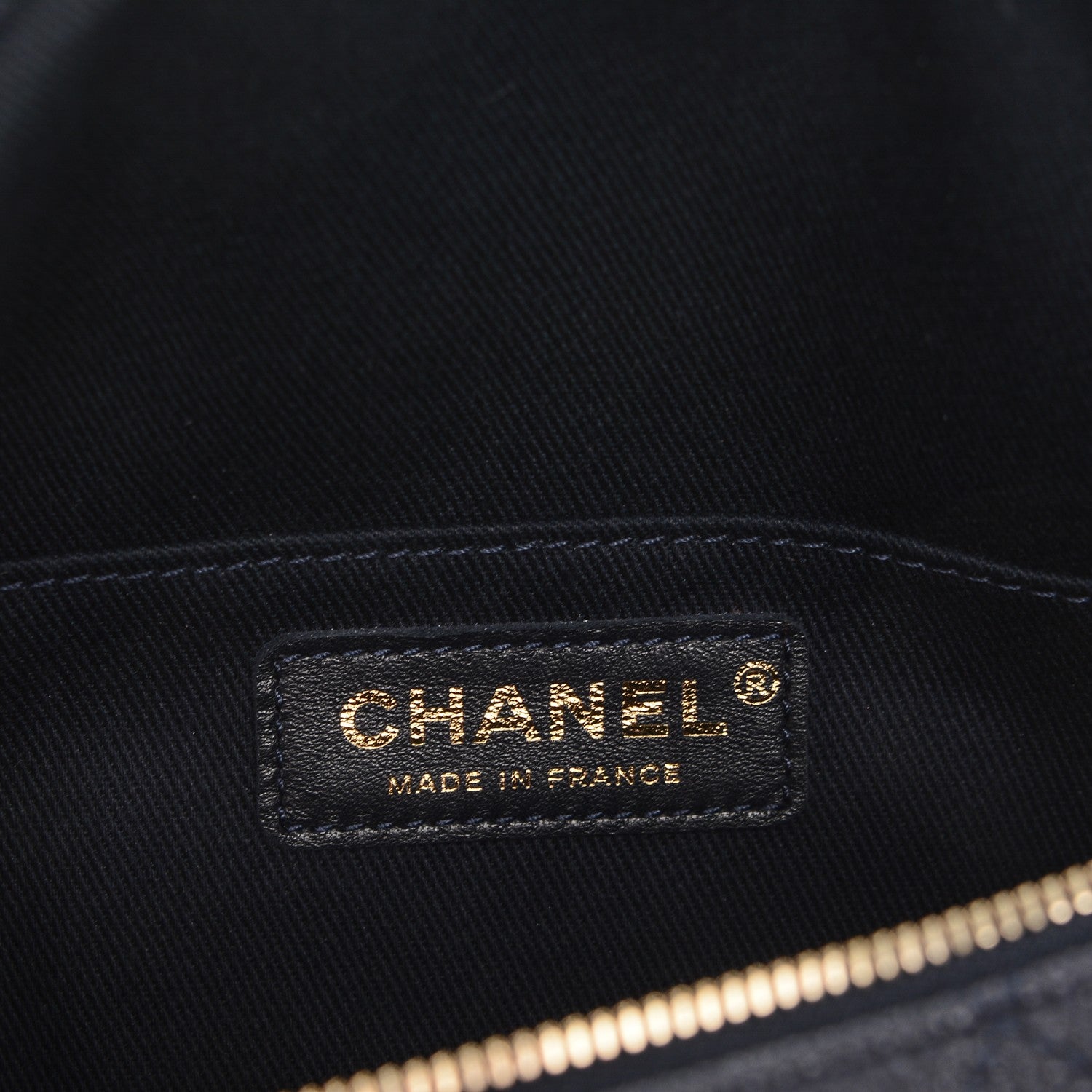 Chanel Caviar Quilted Zip and Carry Waist Bag Fanny Pack Navy Blue 6 of 7