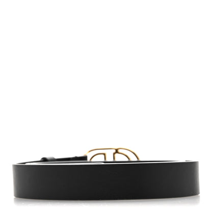 Christian Dior Calfskin 30 Montaigne Cut-Out CD Belt 90 36 Black 2 of 7