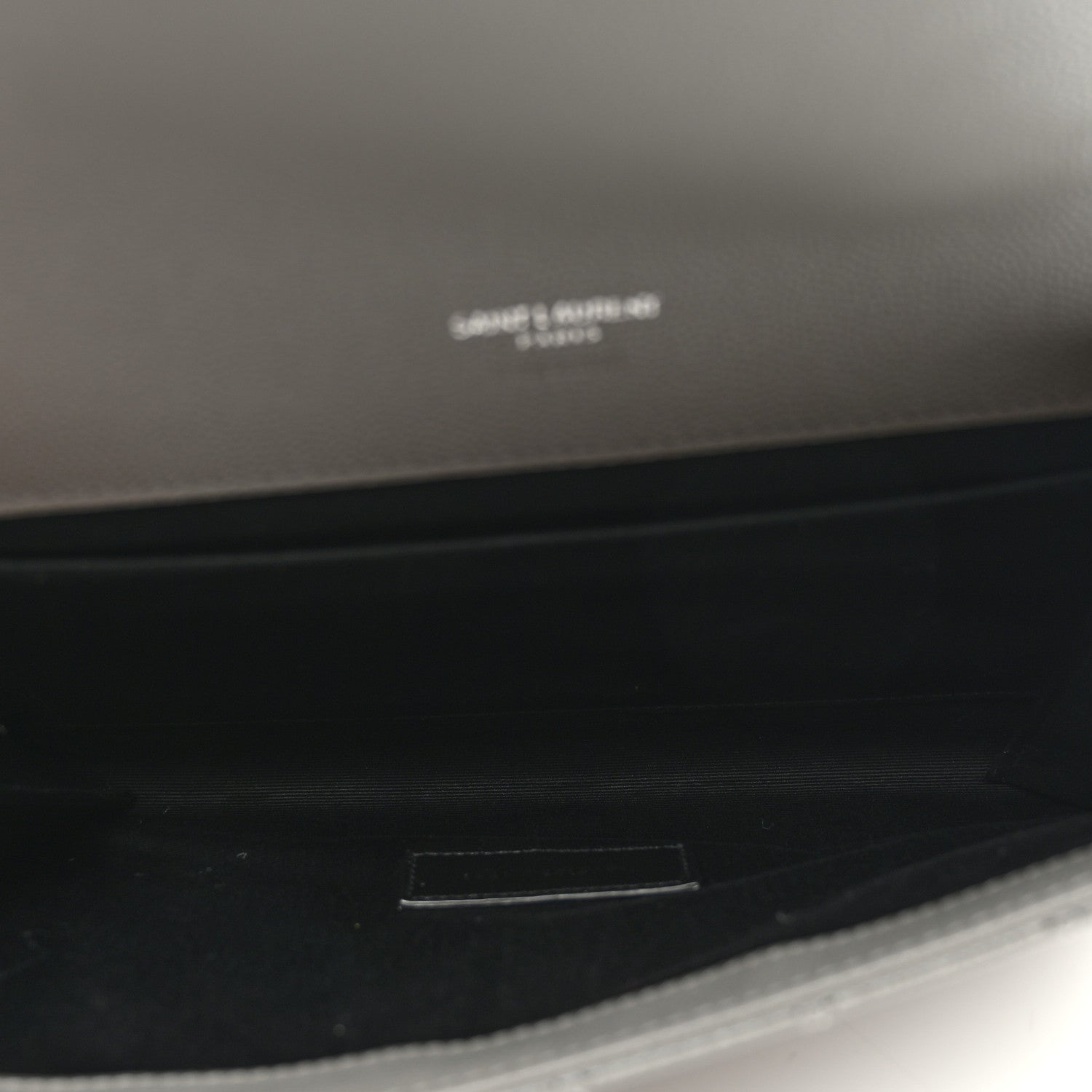 Saint Laurent Grain De Poudre Textured Mixed Matelasse Triquilt Monogram Clutch Storm 5 of 8