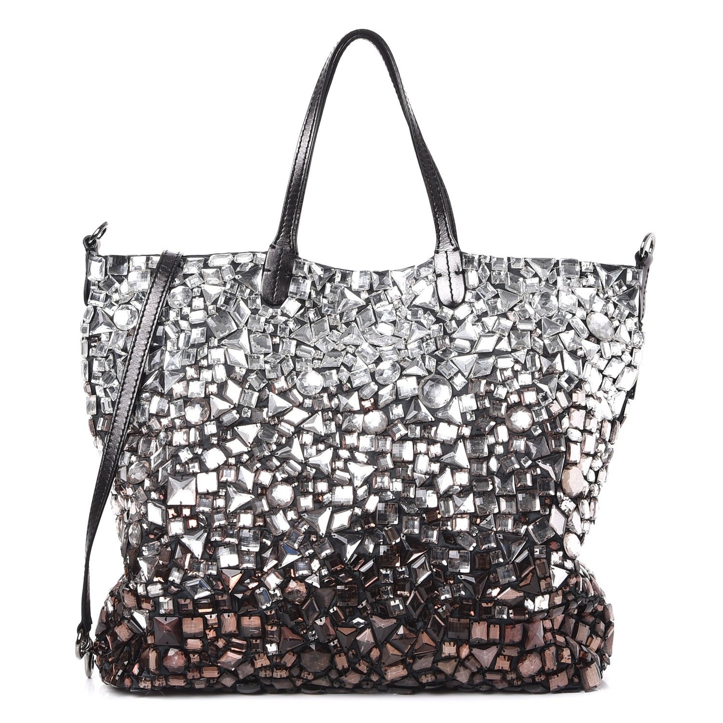 Vitello Crystal Ombre Tote Black