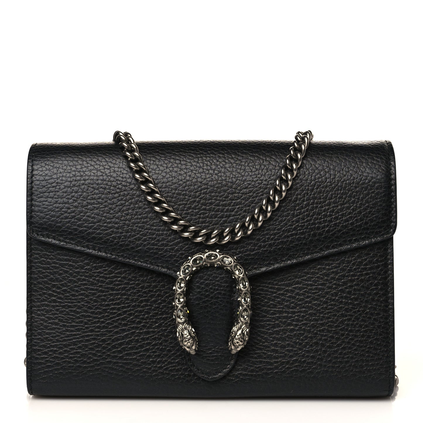 Calfskin Mini Dionysus Chain Wallet Black