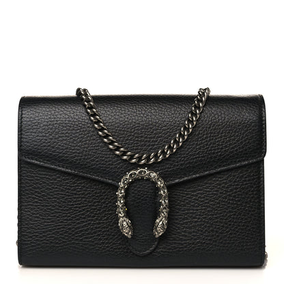 Gucci Calfskin Mini Dionysus Chain Wallet Black 1 of 9
