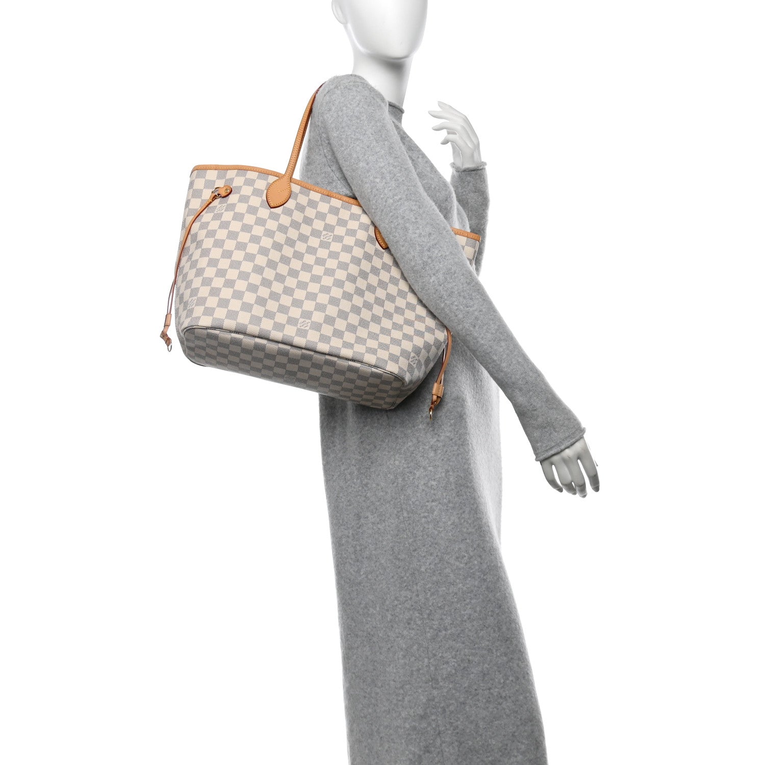 Louis Vuitton Damier Azur Neo Neverfull MM Rose Ballerine 2 of 10