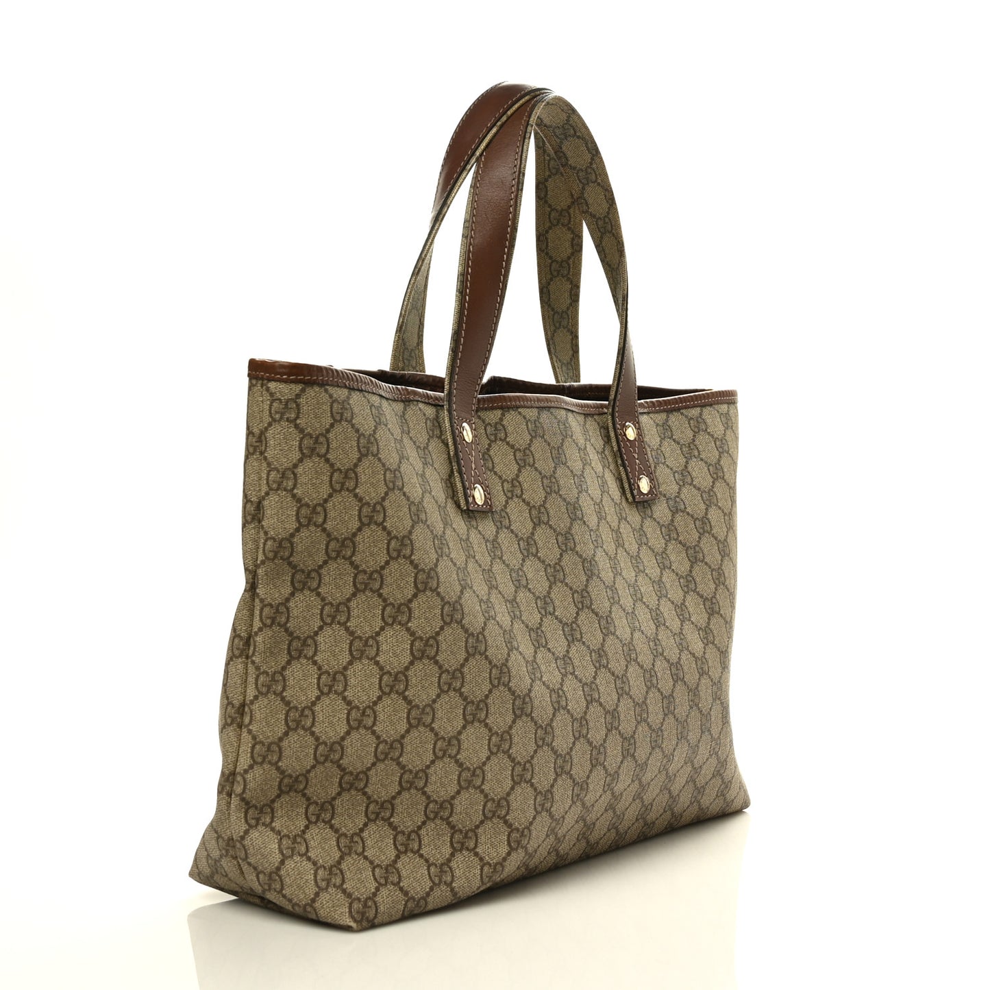 GG Plus Monogram Medium Signature Web Loop Tote Brown