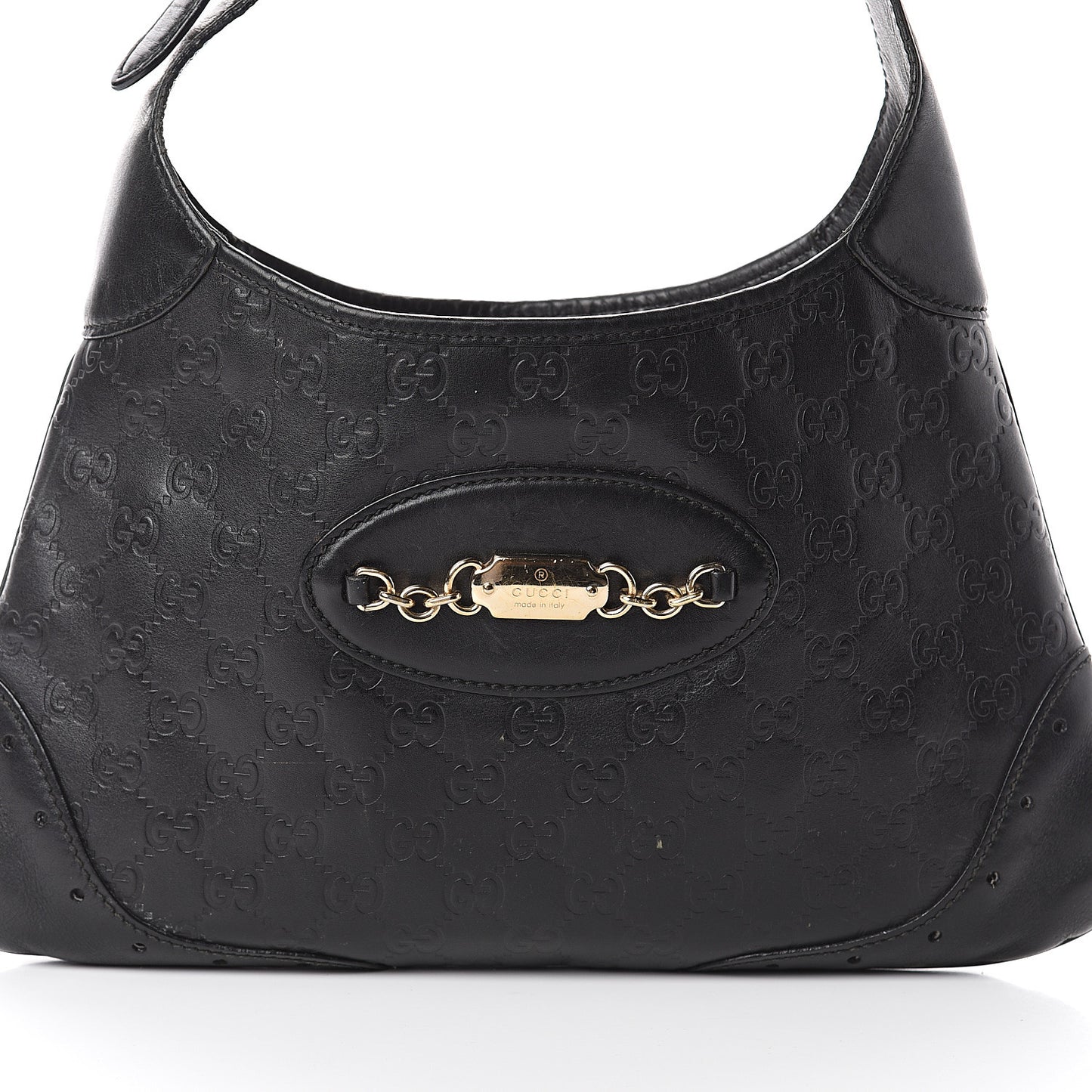 Guccissima Punch Hobo Black