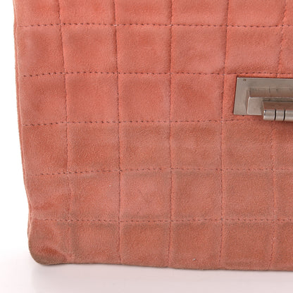 Chanel Suede Chocolate Bar Mademoiselle Flap Pink 13 of 27