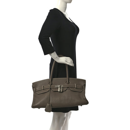 Hermes Taurillon Clemence JPG Birkin 42 Etoupe 2 of 20