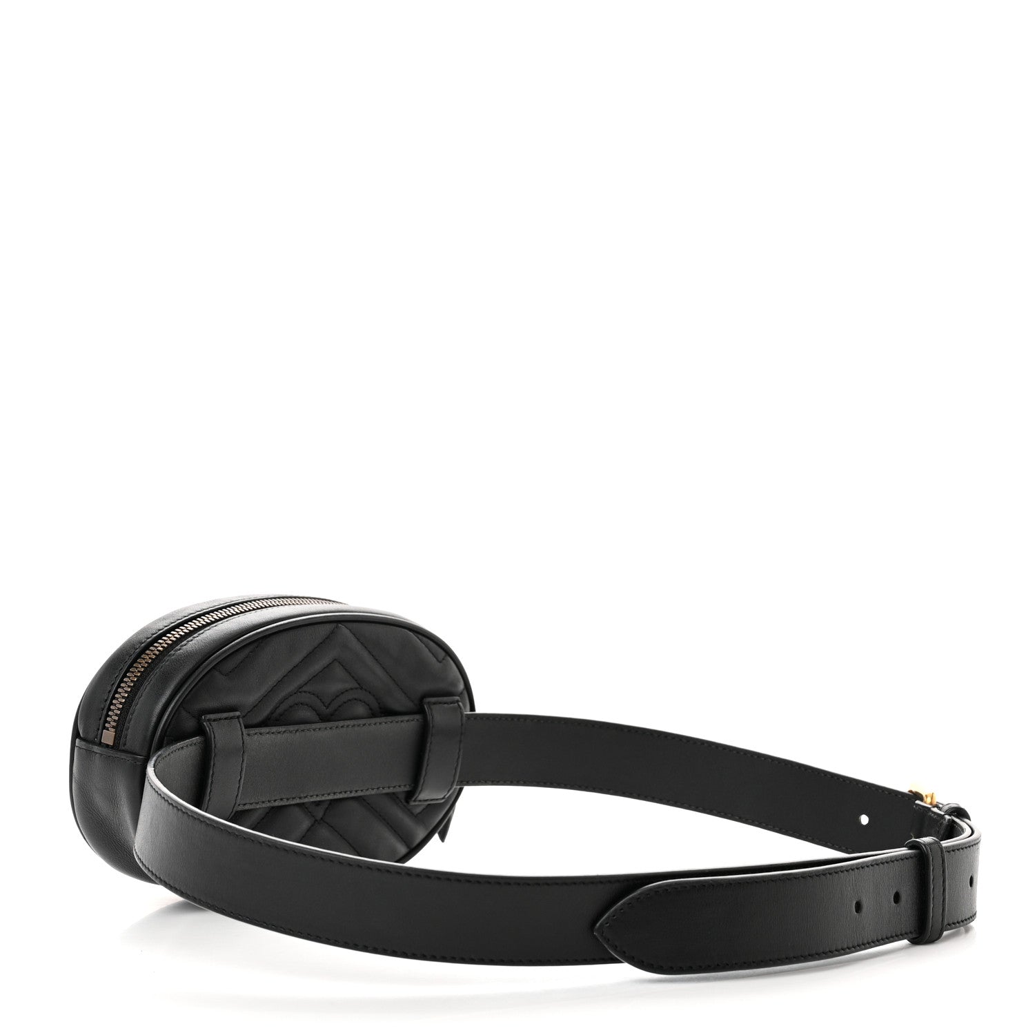 Gucci Calfskin Matelasse GG Marmont Belt Bag 95 38 Black 3 of 11