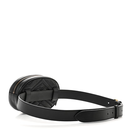 Gucci Calfskin Matelasse GG Marmont Belt Bag 95 38 Black 3 of 11