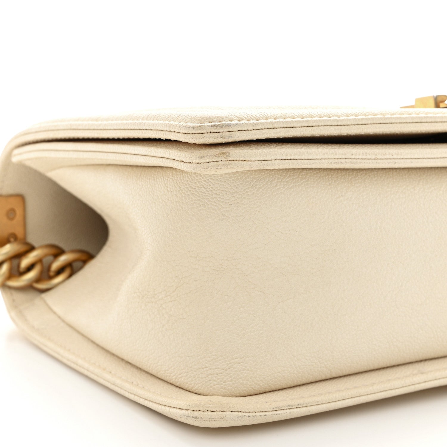 Chanel Caviar Quilted Medium Boy Flap Ivory 10 of 11