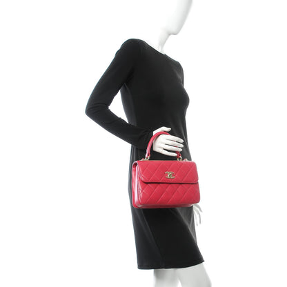 Chanel Lambskin Quilted Small Trendy CC Flap Dual Handle Bag Pink 3 of 9