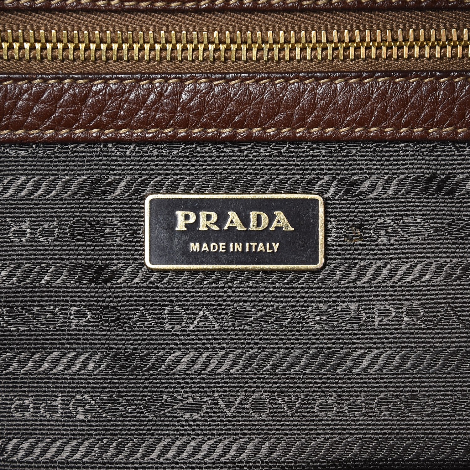 Prada Vitello Daino Grommet Satchel Bruciato 6 of 8