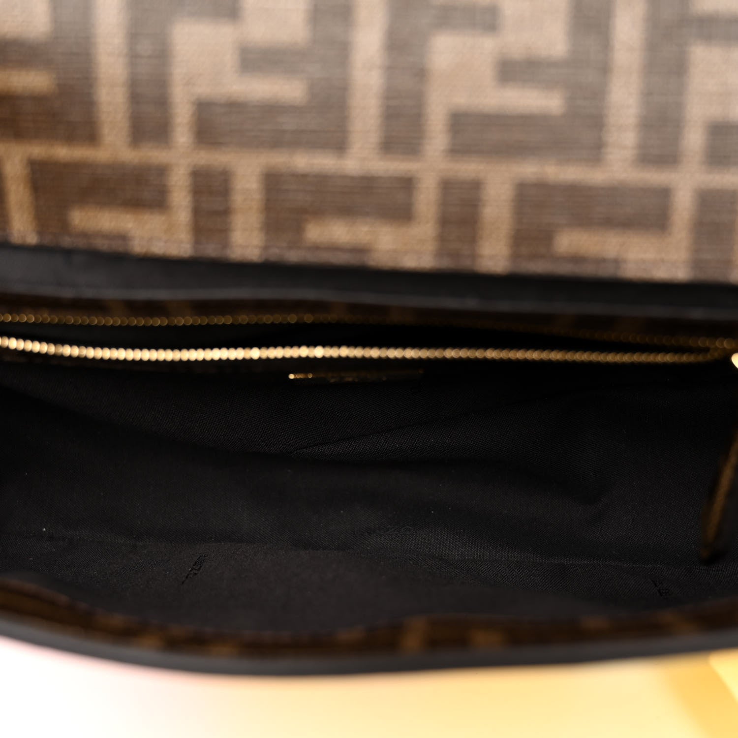 Fendi Glazed Fabric FF 1974 Hairdo Girls Inlay Baguette Mogano Panna Multicolor 5 of 10
