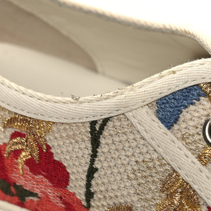 Christian Dior Canvas Floral Embroidered Womens Walk'N'Dior Low Top Sneakers 39 Multicolor 9 of 10